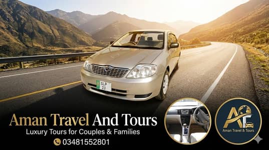 Corolla for rent or full tours available 6500 Rs per day