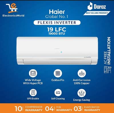 Haier 1.5ton DC Invertor | 100%Copper Built|10 years brand warranty|