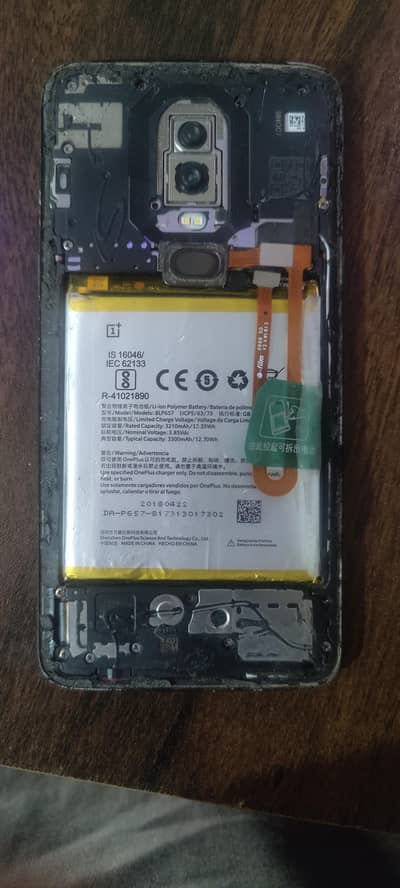 without panel without back Baki all working phone OnePlus 6 non pta