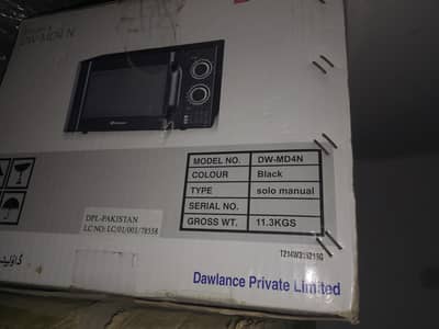 BLACK DAWLANCE MICROWAVE OVEN MD4-N MODEL NUMBER UNUSED /BOXPAXCK