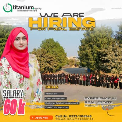 Female Real Estate Agent Required | Urgent Hiring Property Sale Agent