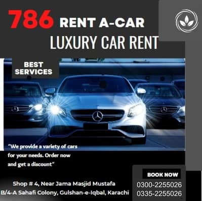 786 RENT A CAR, SELF SERVICE. 0300,22,55,026