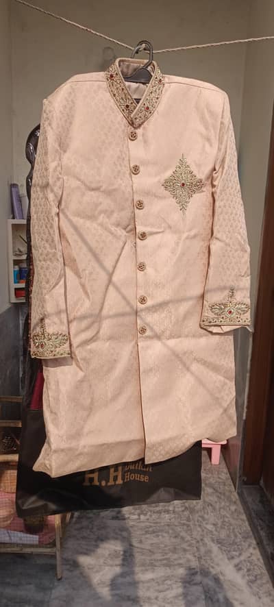 sherwani one time use medium size urgent sale