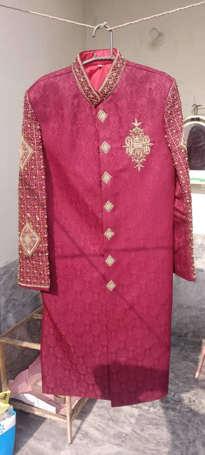 sherwani one time use medium size urgent sale