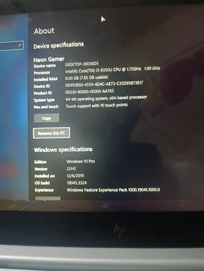 HP ELITEBOOK G5 i5 8 gen