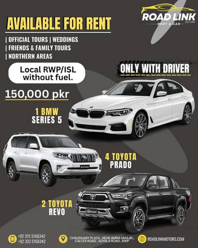 rent a car/coaster for rent/grand cabin for rent/car for rent and tour