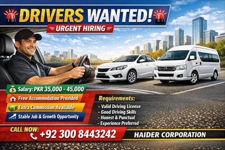Driver urgent hiring