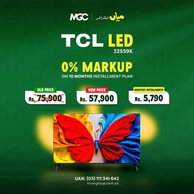 TCL LED's 32 & کوئی اذافی چارجز نہیں & 0% مارکپ آفر