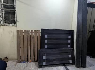 2double bed and side table and one single bed