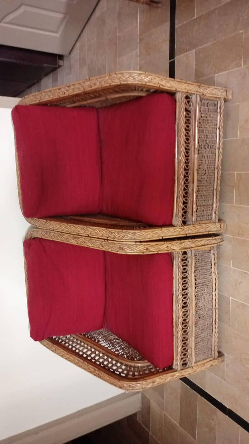Cane sofa set 2