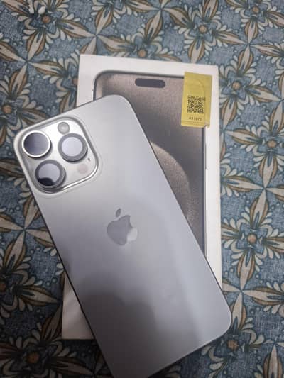 iPhone 15 Pro Max 256GB Non-PTA | Silver Titanium | Box | 96% Battery