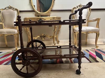 Original wood dining trolly