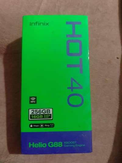 Infinix hot 40.    only box.