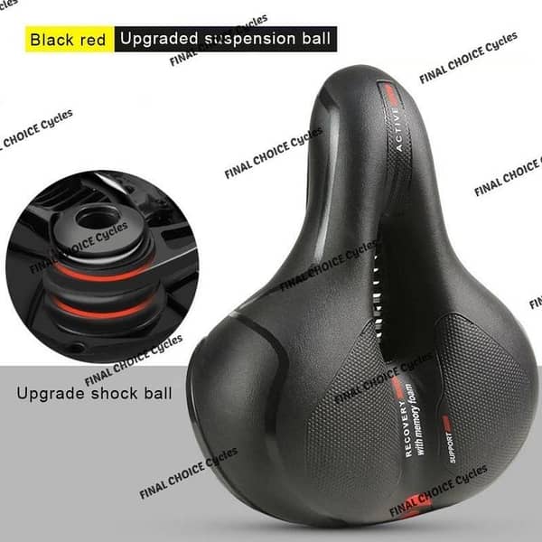 Ultra Comfort Cycle Gel Memory Foam Bicycle Seat – Zero Pain, Heavy Shock Absorber, Long Ride ka King LIKE A SOFA VERY COMFORTABLE