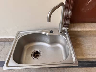 S. S , sink with tap , sink