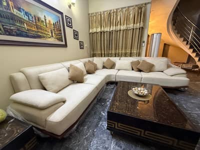 Cloud-Comfort L-Shaped Sofa + Matching Pillows