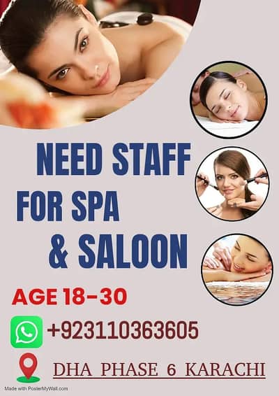 NEED STAFF FOR SPA & SALOON