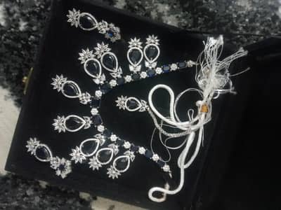 Silver Jewellery with Twilight blue Beads