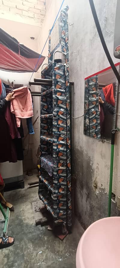 metallic 8 feet folding ladder like new