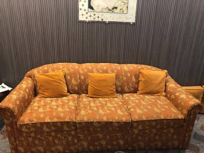 Peach 7 seater sofa set