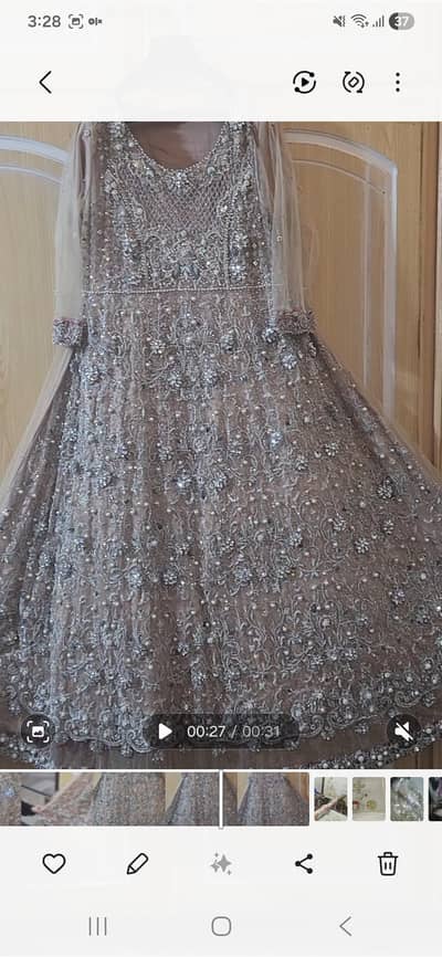 bridal walima net maxi