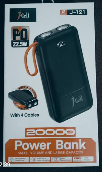 j cell power Bank 20000