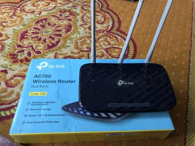 TP Link AC750 Wireless Router Archer C20 Three Antenna + Extender Mode