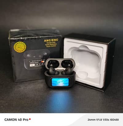 Airpods A9 with (ANC/ENC)  (cover free) Color: Black