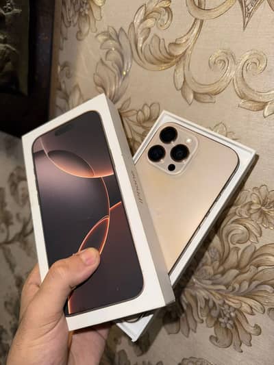 Iphone 16 pro max with box fu