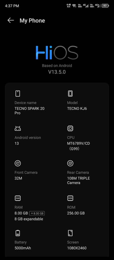 Tecno spark 20 pro 16/256