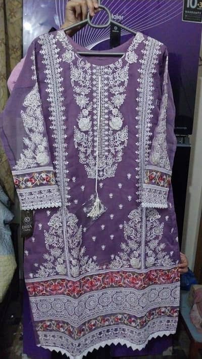 beautiful lavender 3-piece fancy embroidered suit - Brand New