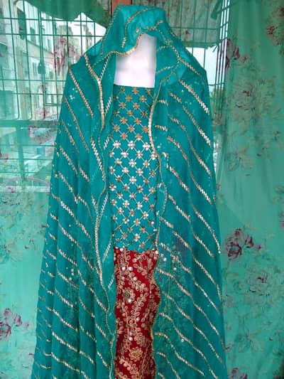 Heavy bridal shararah