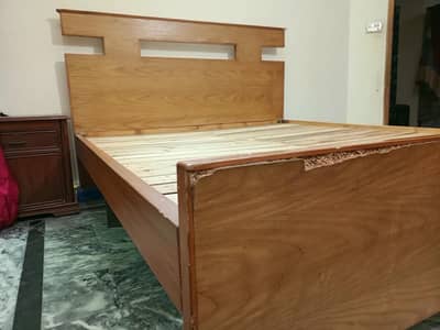 Double bed with mattress