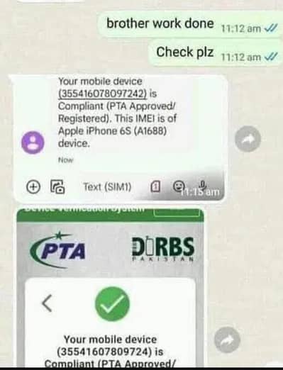 mobile phone (pta krvy)