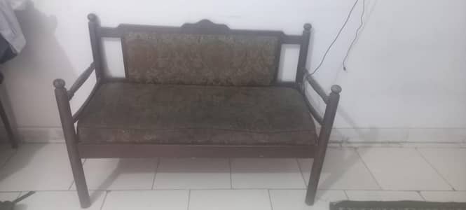 brown sofa set 4 seater good condition
