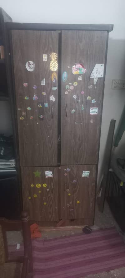 kids small size wardrobe brown colour