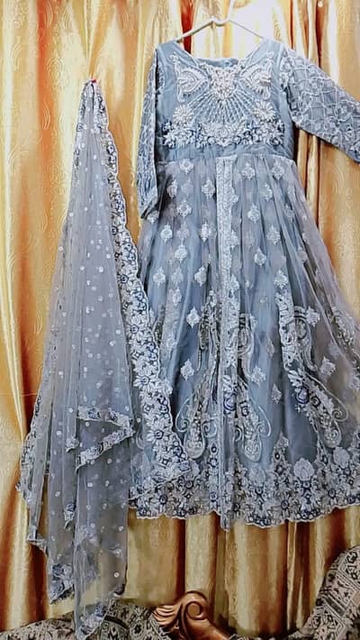 1: Royal blue frock.