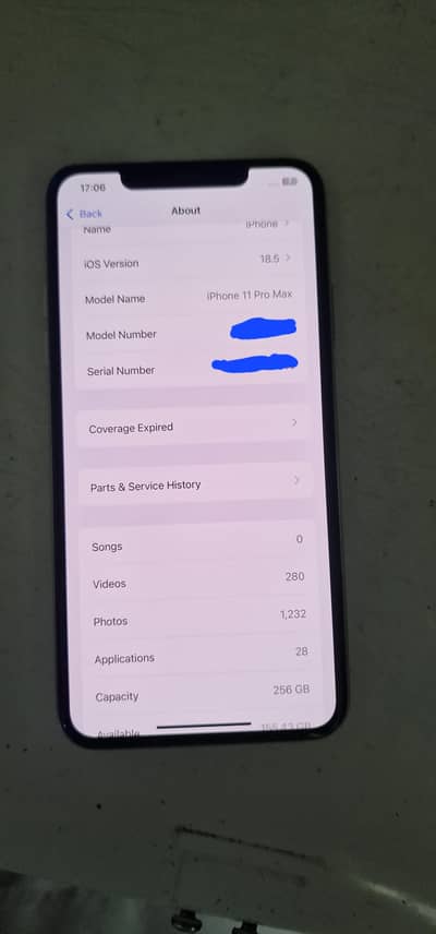 I phone 11pro mex 256 non