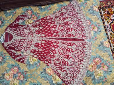 maroon barat bridal dress for sale. only worn once