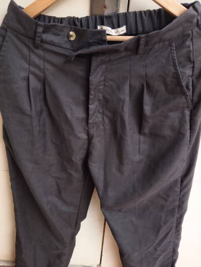 Waist 30 pleated grey trousers from Fitted