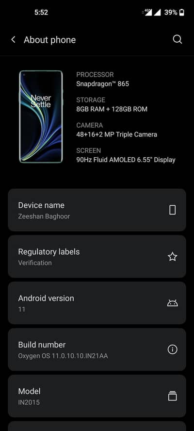 One Plus 8 in perfect performance, Snap Dragon 865 Processor.