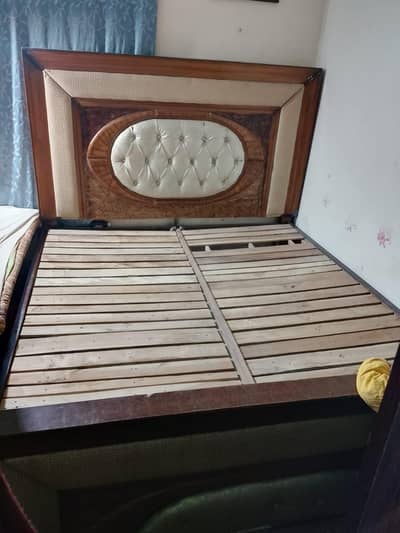 Double Bed Available Without Mattress With 2 Side Tables. . .