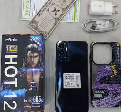 infinix Hot 12,*6+6GB Ram & 128GB*2Month WaRnty"Lusssshh 10/9.5,*