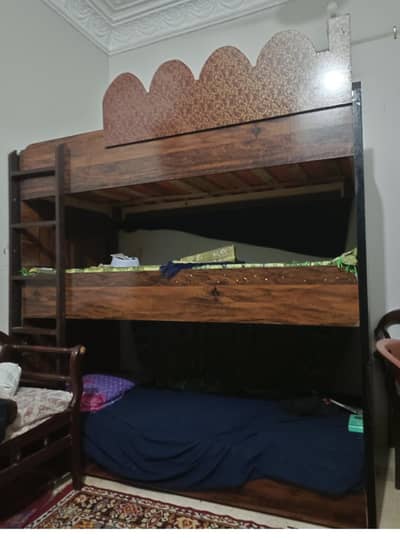 Strong Solid wooden triple storey Bunk Bed