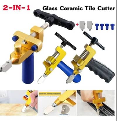 Glass cutter tiles cutter 2 in 1 with Accessories