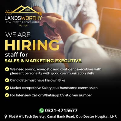 Marketing/Sales Executive Required (Male & Female)