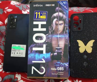 Infinix hot 12 with box 6gb ram 128gb memory 03010118477