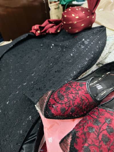 Groom/Dulha Sherwani with Turban/Qulla and Khoosay