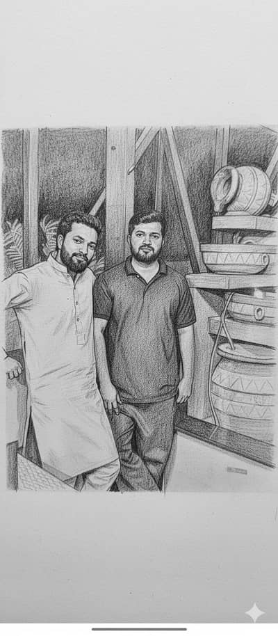 Your Own Sketch Handmade Pencil Sketch/Portrait Service for Gifts"