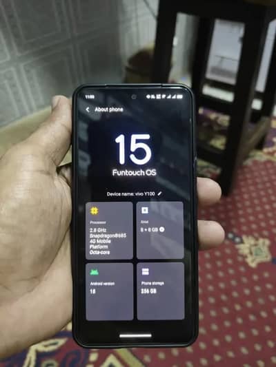 Vivo y100 8+8/256 GB PTA Approved